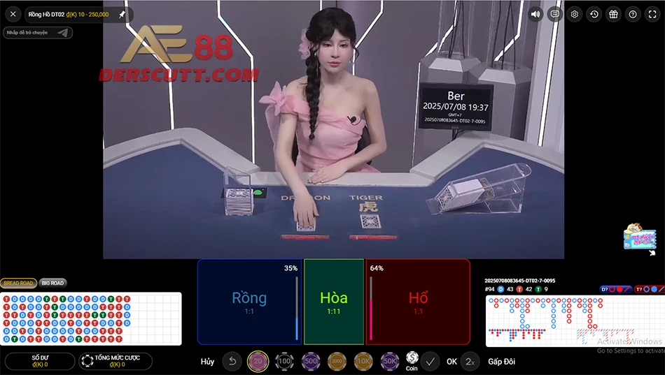 Cách chơi Rồng Hổ trên AE88