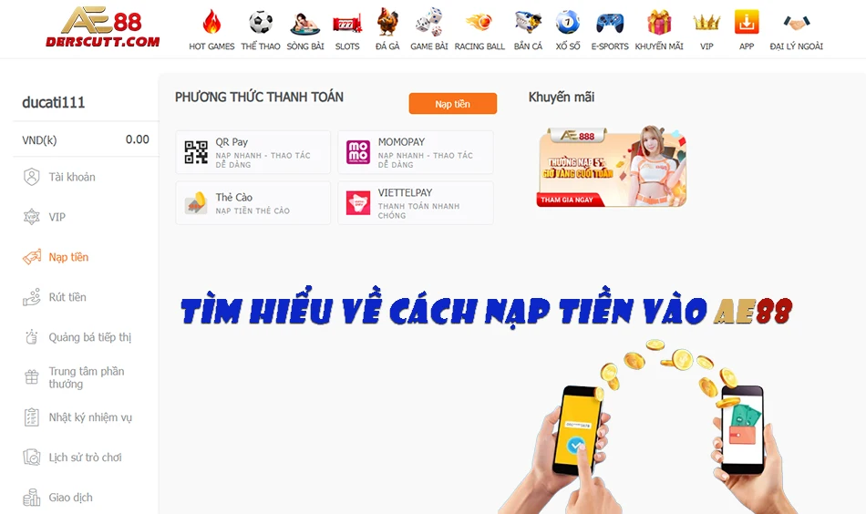 Lí do bạn cần tìm hiểu cách nạp tiền AE88